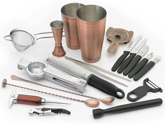 Barfly Cocktail Set, 12-Piece Deluxe, Stainless