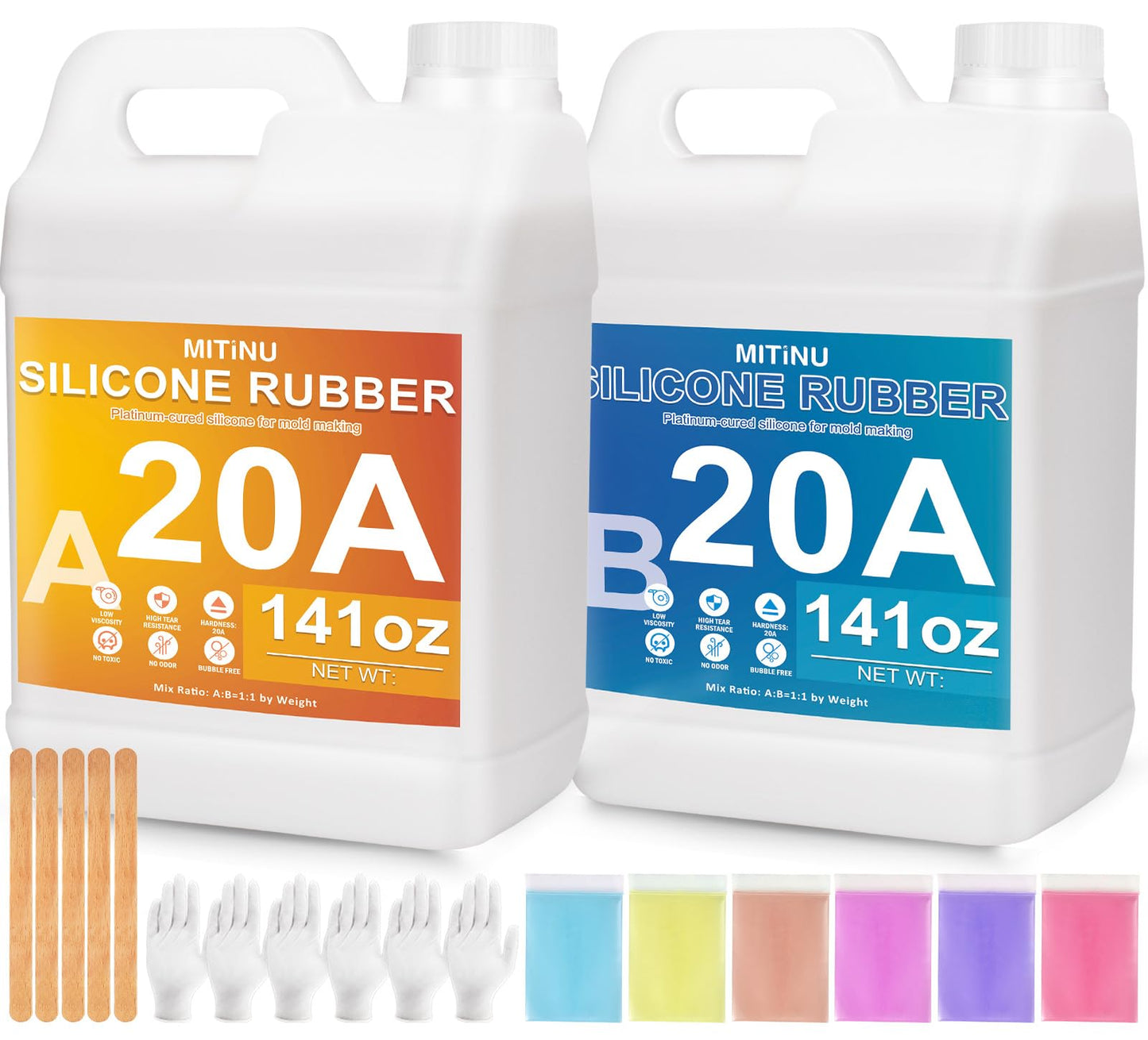 MITINU Silicone Mold Making Kit 282oz - 20A Liquid Silicone Rubber