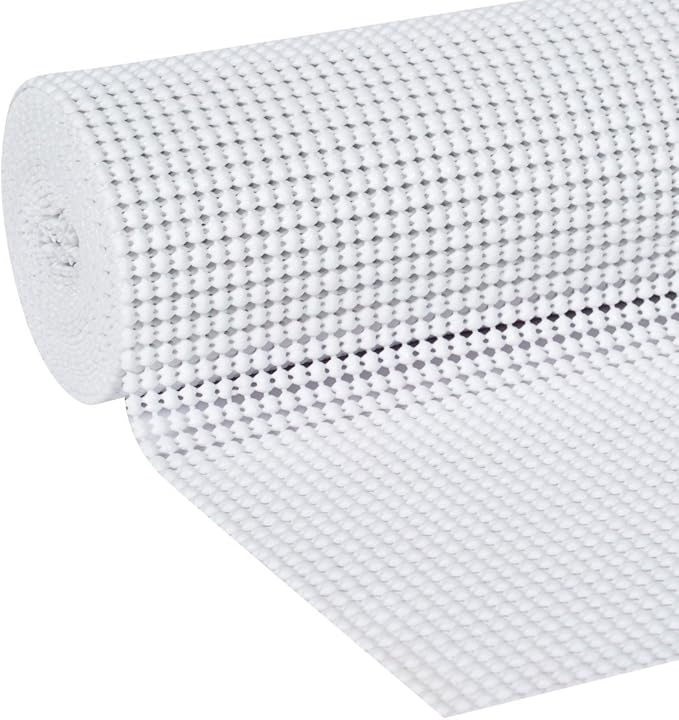 Duck Brand Select Grip EasyLiner Shelf and Drawer Liner, Non-Adhesive, 12-Inch x 10-Feet, Non-Adhesive, White, 1359539