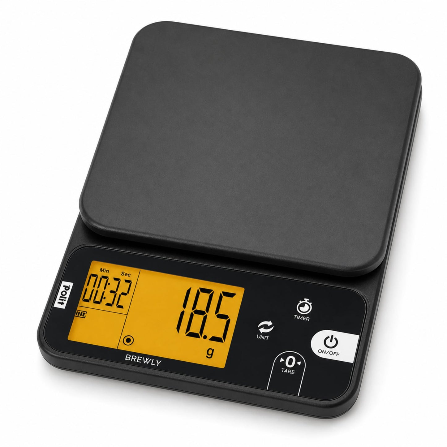Polit Coffee Scale with Timer, 0.1g Espresso Scale for Pour Over, White