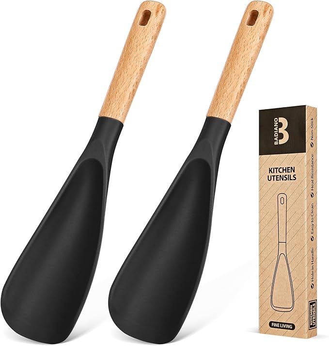 Badiano Silicone Cooking Spoon for Nonstick Cookwares, Multi-function,13.4"