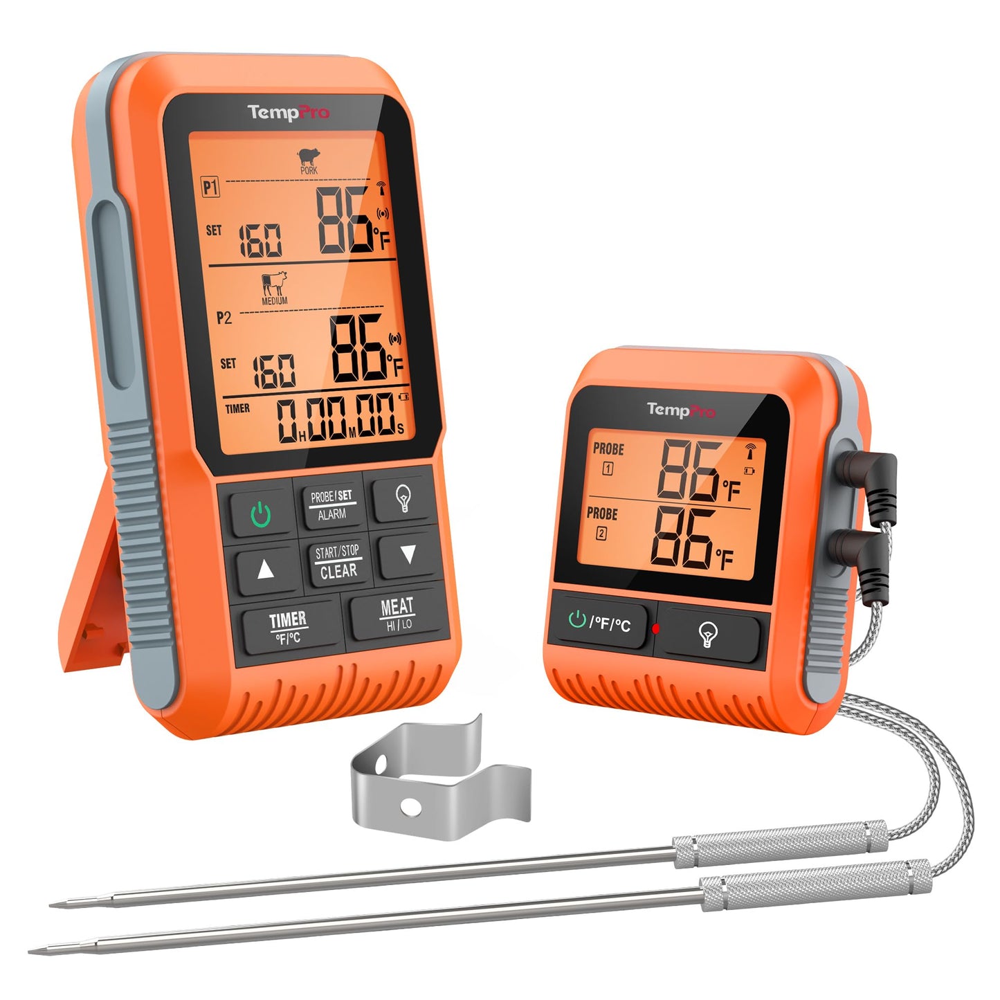 TempPro TempSync 1000FT Wireless Meat Thermometer for Grilling and Smoking
