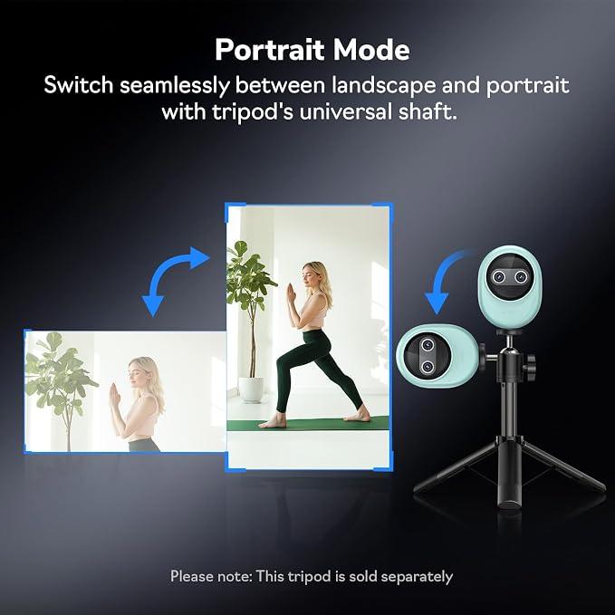 EMEET Piko 4K Webcam for Streaming, World’s 1st Dual-Camera AI-Powered 4K