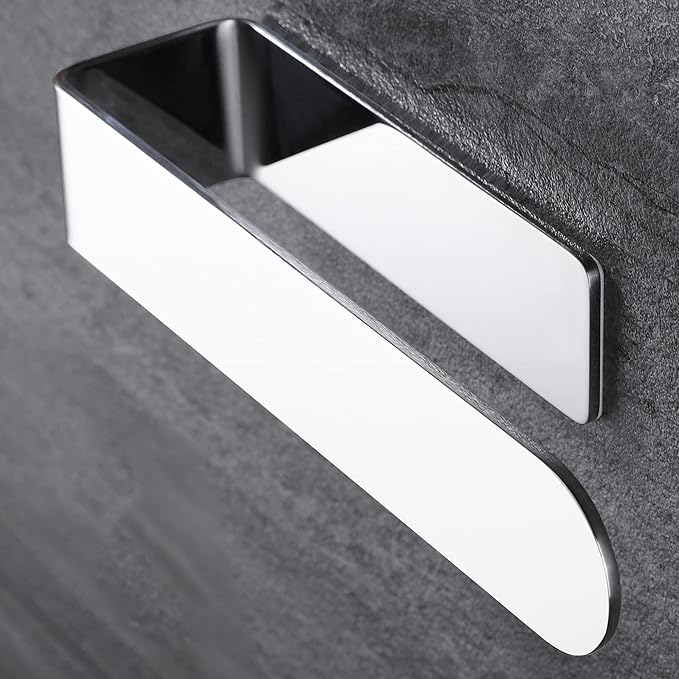 Taozun Hand Towel Holder - Adhesive Hand Towel Bar Open Towel Ring Polished Towel Rack for Bathroom Kitchen, SUS 304 Stainless Steel