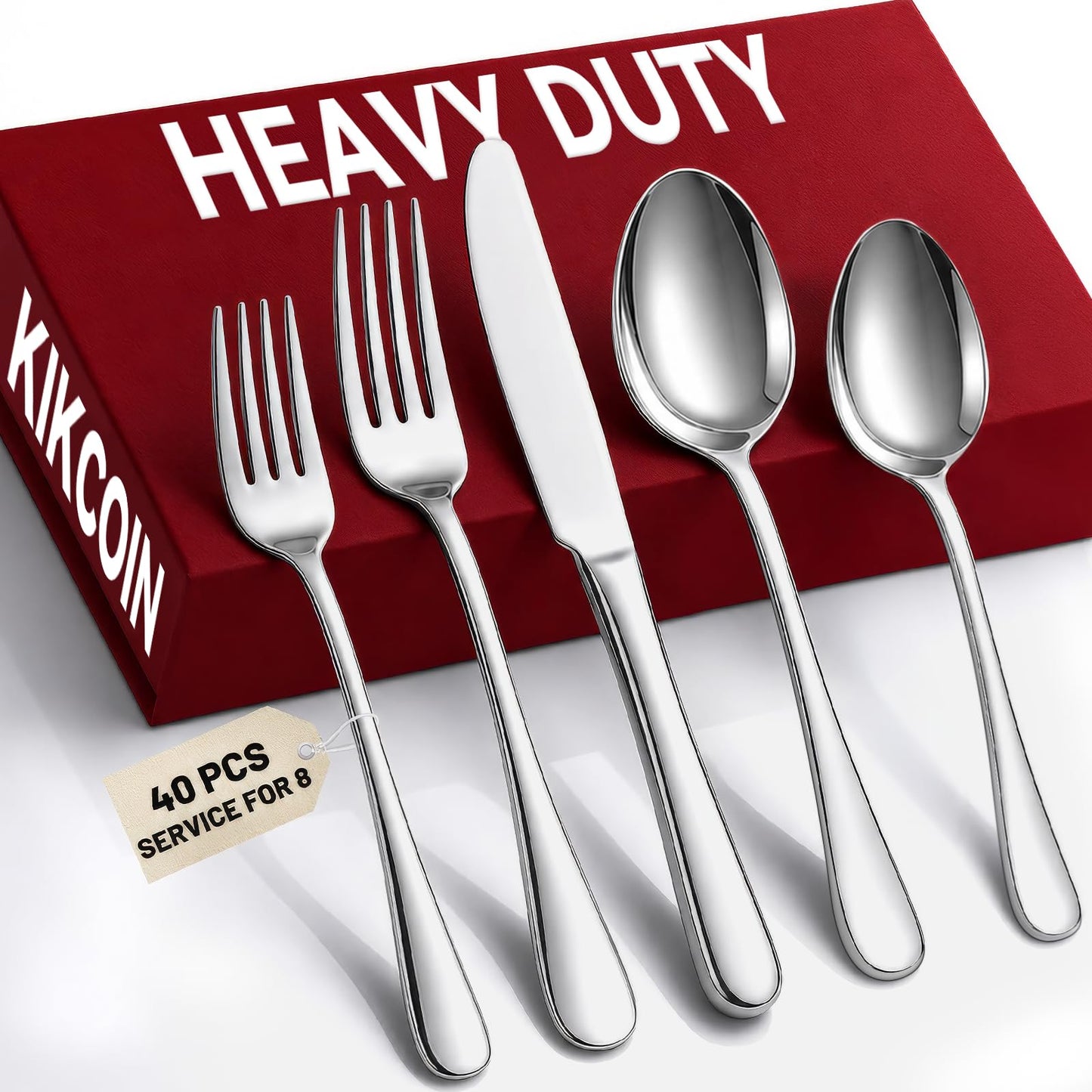 30 Pcs Silverware Set for 6, Stainless Steel Flatware Utensils Cutlery Set