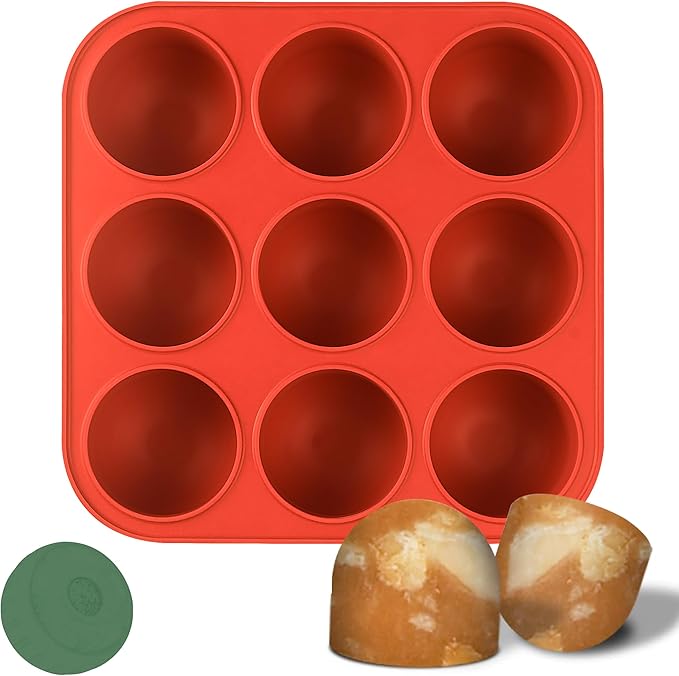 Wilewir 9-Cavity Silicone Frozen Dog Treat Mold for Woof Pupsicle & Power Chewer Pupsicle Large 25-75lbs,Reusable Frozen Dog Treat Tray Mold for Pupsicle Toy