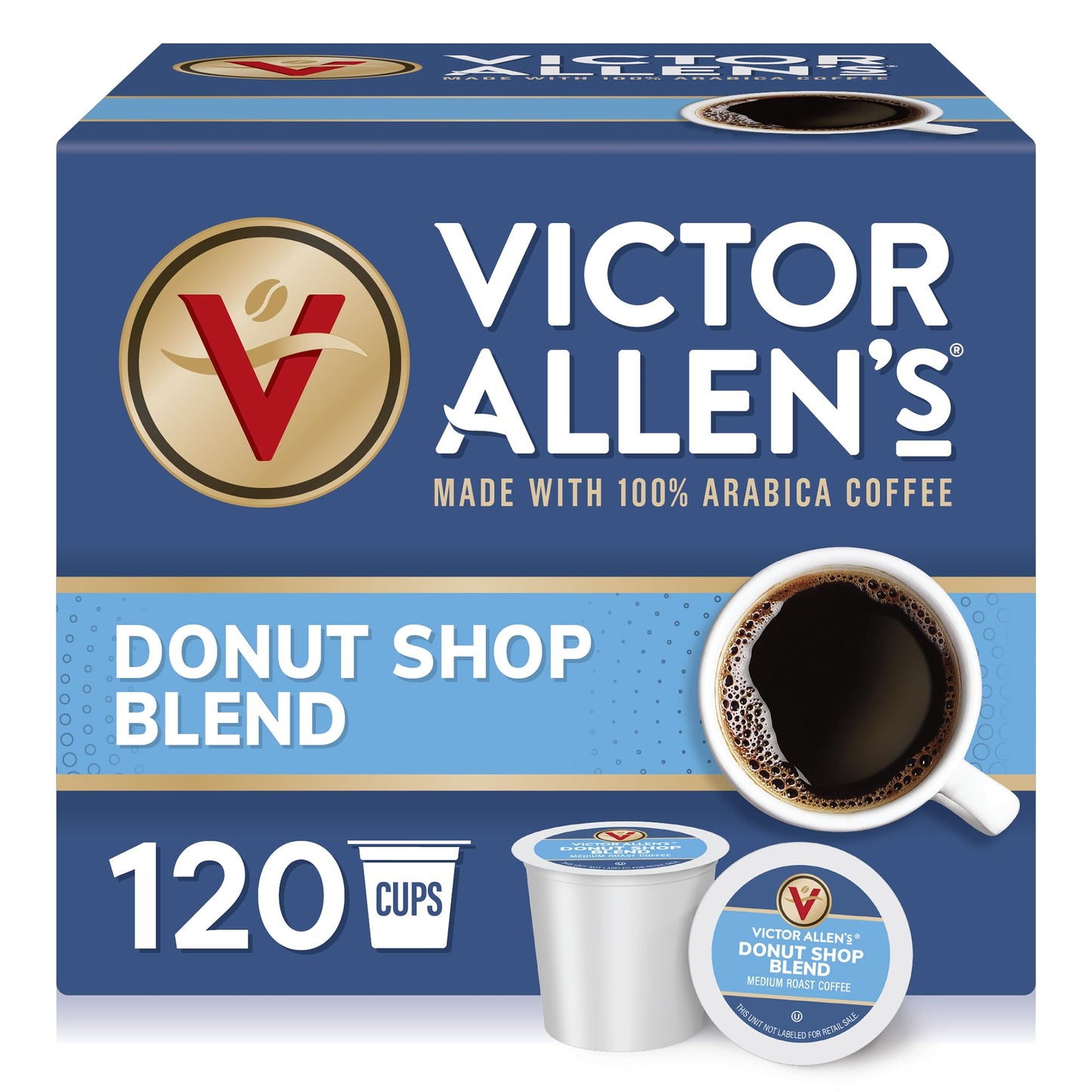 Victor Allen's Coffee Variety Pack (Morning Blend, 100% Colombian, Donut Shop Blend, and French Roast), 42 Count, Single Serve Coffee Pods for Keurig K-Cup Brewers