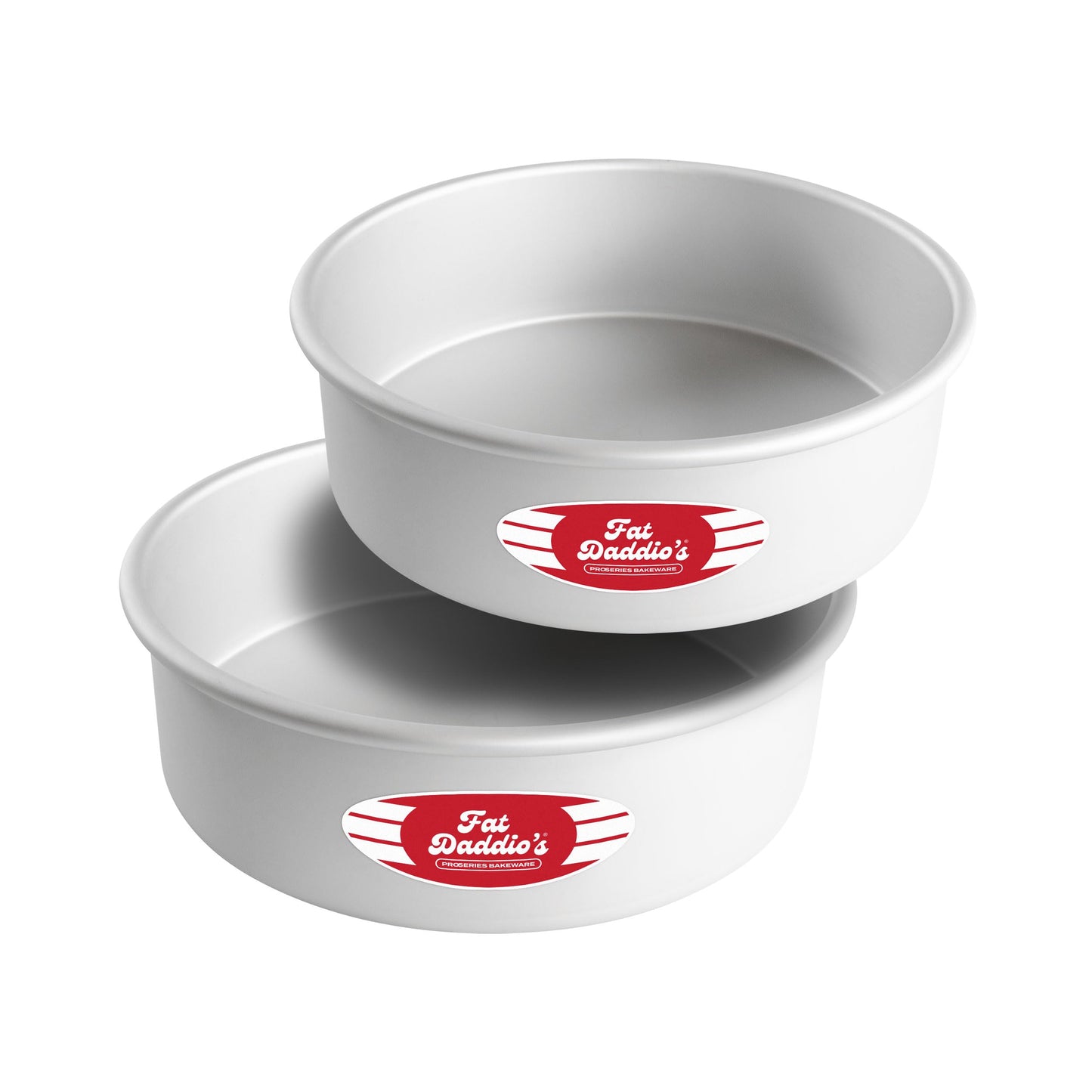 Fat Daddio's Anodized Aluminum Round Cake Pans, 2 Piece Set, 5 x 2 Inch