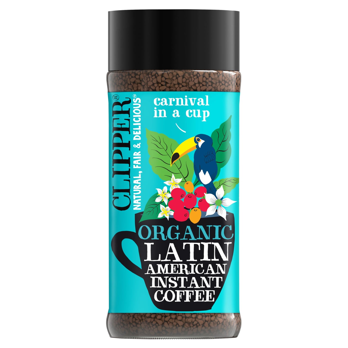 Clipper Instant Coffee, Decaf Latin American, 3.5oz jar / 6 pack