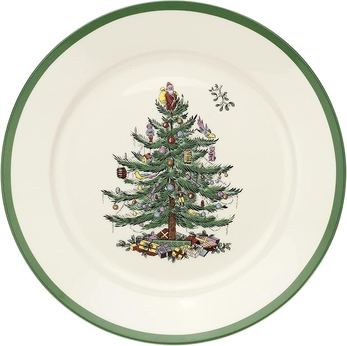 Spode Christmas Tree Luncheon Plate - Festive Holiday Serving Plate