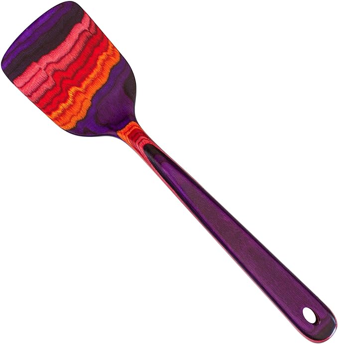 Totally Bamboo Baltique Waikiki Collection 12-1/2" Wooden Slotted Cooking Spoon, Safe for Nonstick