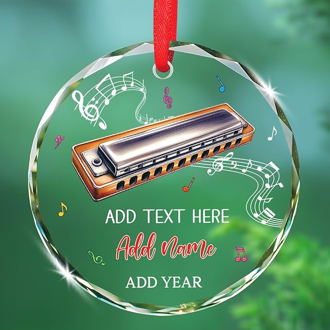 Clarinet Player Christmas Glass Ornament, Personalized Clarinet Xmas Ornament Gifts for Musical Instrument Player, Clarinettist Christmas Keepsake, Custom Text & Name Musician Glass Ornaments 2026