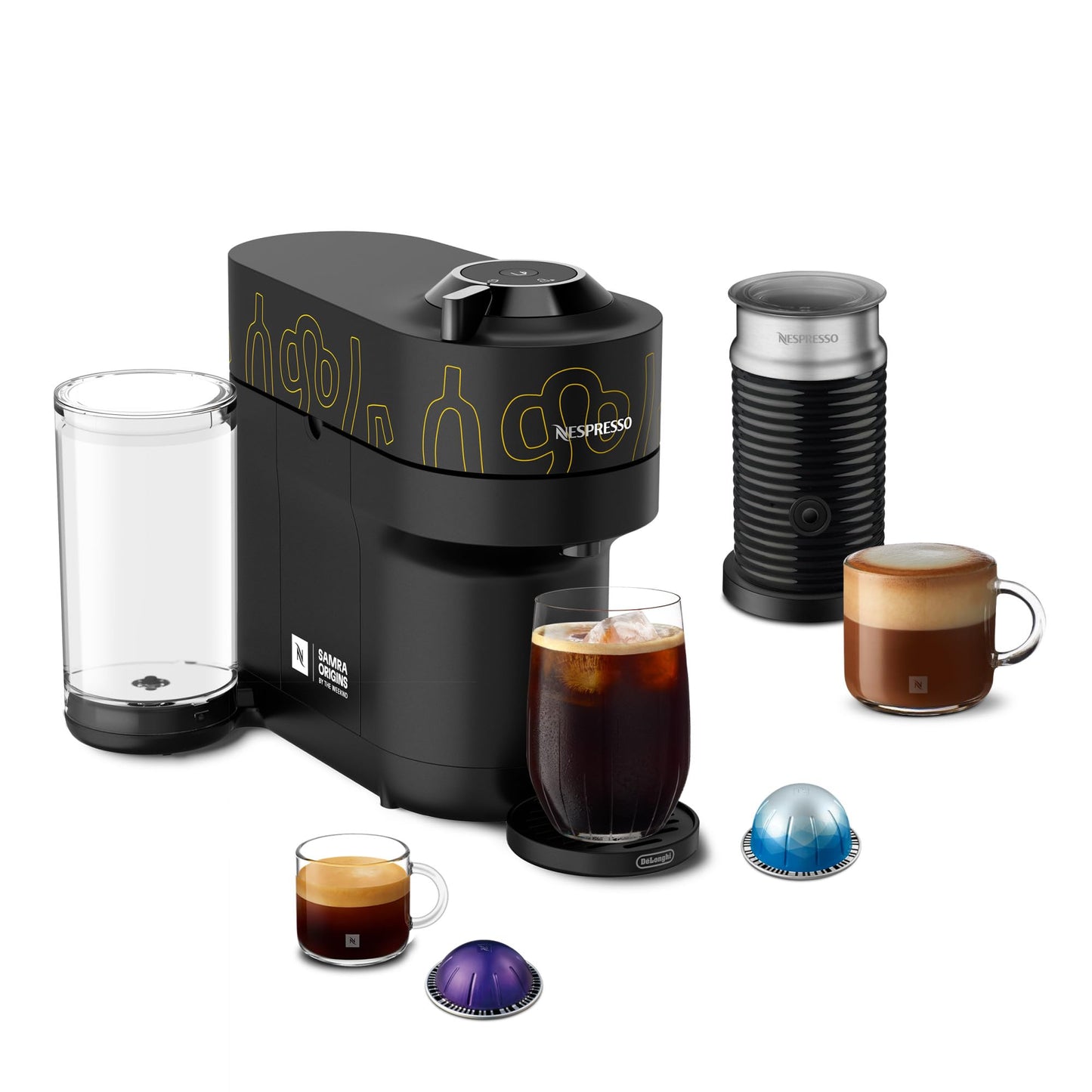 Nespresso Vertuo Pop+ Coffee Machine with Milk Frother, Pacific Blue