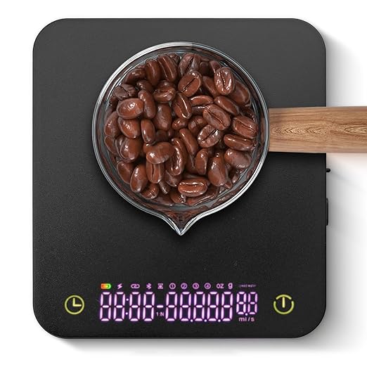 Diceaynico Mini Coffee Scale, 3kg/0.1g Espresso Scale, Rechargeable