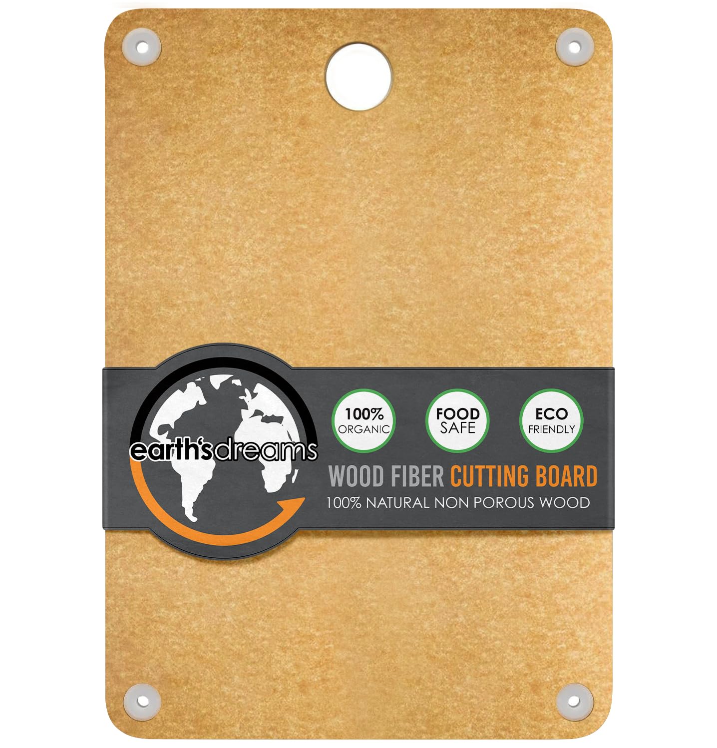 Earth's Dreams Composite Wood Cutting Board Set of 3, Built In Juice Groove