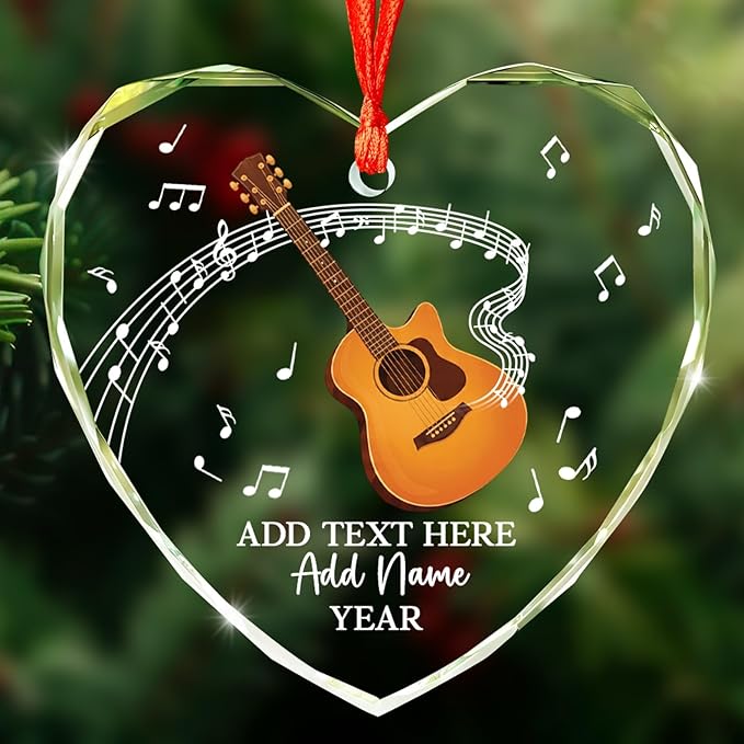 Personalized Oboist Christmas Glass Ornament 2026, Oboe Teacher Christmas Tree Ornaments, Custom Text Name & Year Oboe Ornament Gift for Student Friend, Musical Instruments Xmas Decorations