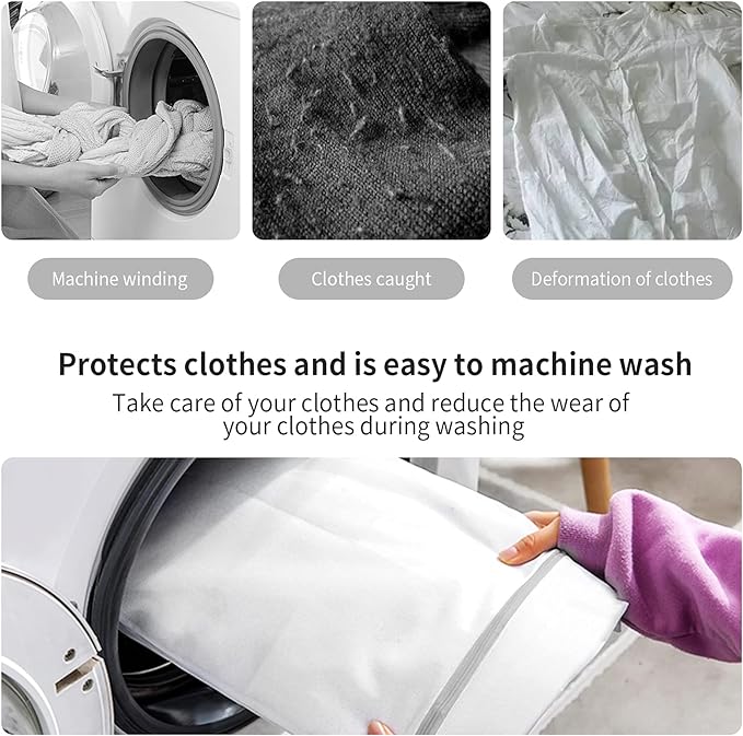10 Pack Mesh Laundry Bags for Delicates with Non Rust Zipper- MDSXO White Laundry Bags Mesh Wash Bags, Easy Fit Bra, Sock,Lingerie,Sneaker,Baby Laundry for Washing Machine Travel Storage[1XL/3L/3M/3S]
