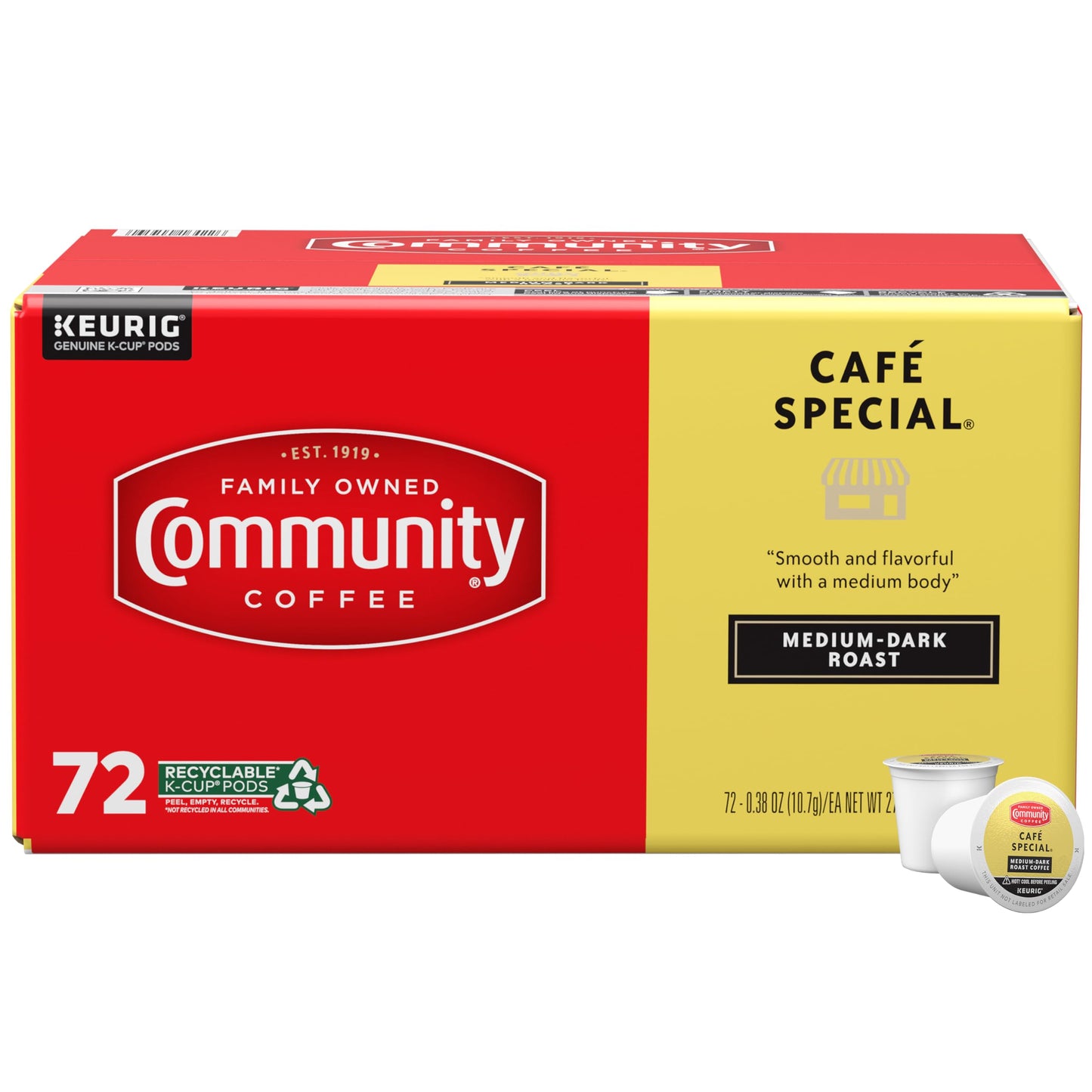 Community Coffee Grandma's Sugar Cookie Keurig K-Cup Pods, Limited Edition Holiday Flavor, Natural Ingredients, 10 Count (Pack of 6)