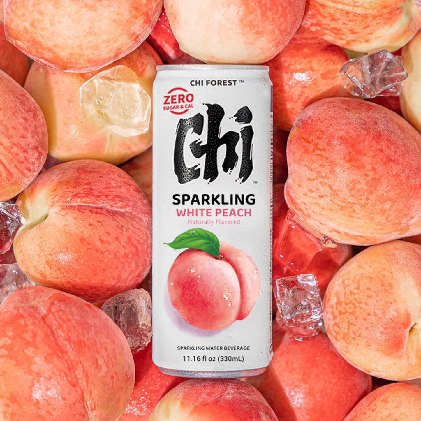 CHI FOREST Mango Sparkling Water Beverage, Zero Sugar Drinks, Zero Artificial Flavor, 11.16 fl oz Cans (Pack of 24)