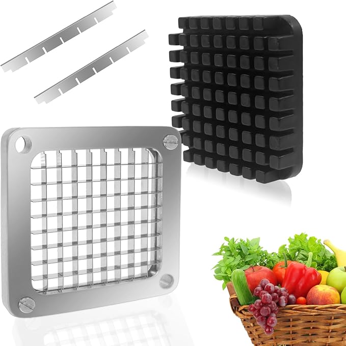 KELEYU 2Pcs 1/4''&3/8''Commercial Vegetable Replacement Chopper Blade