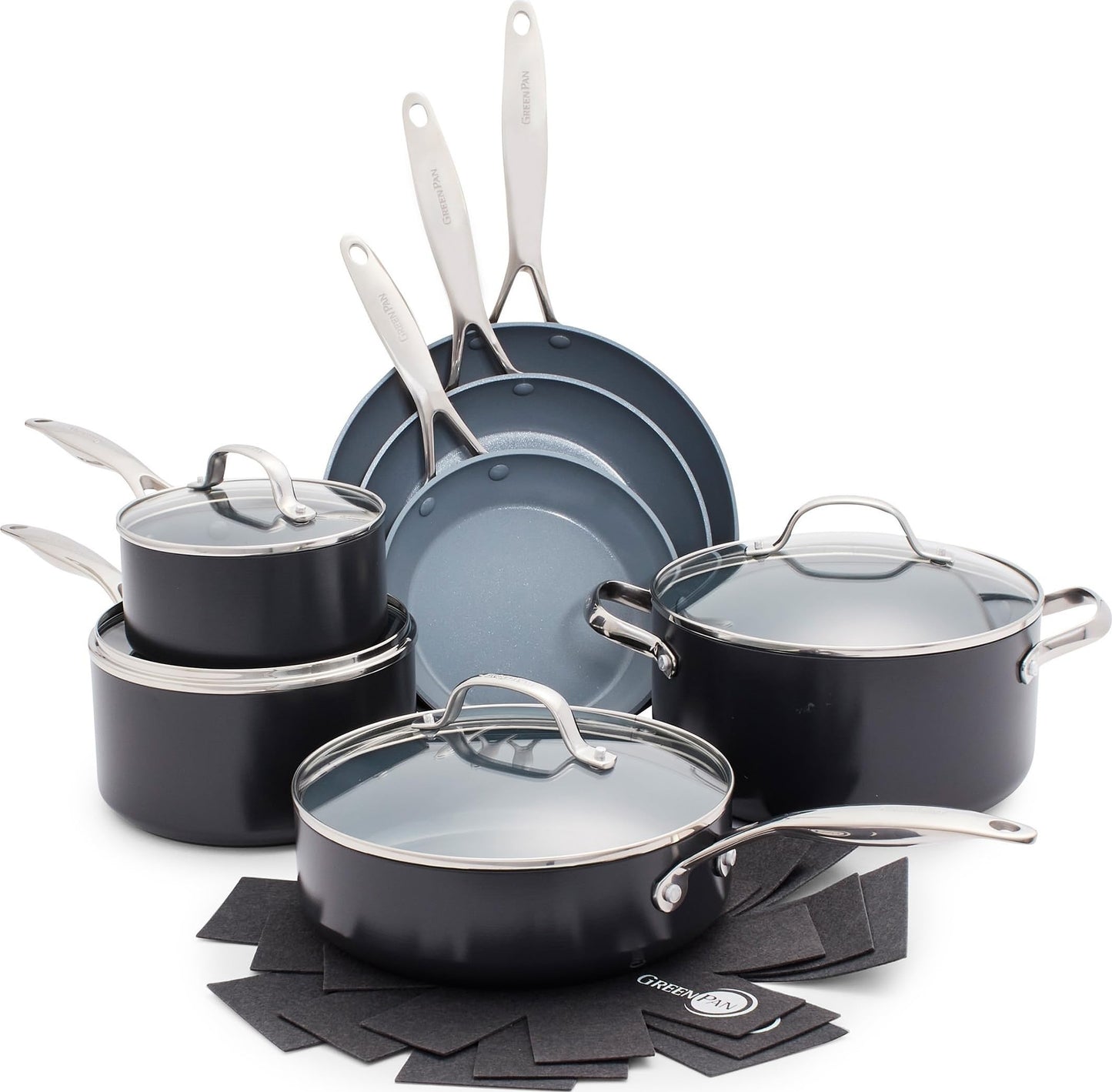 GreenPan Valencia Pro 13 Piece Cookware Set Ceramic Nonstick Pots & Pans