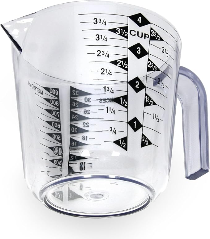 Chef Craft Select Plastic Measuring Cup, 1 Cup Capacity, Clear