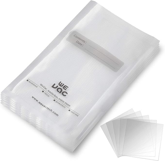Wevac Vacuum Sealer Bags 11x16" 100 Gallon for Food Saver Vacuum Machine