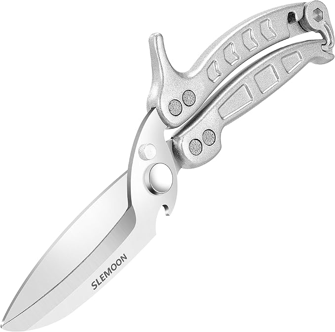 SLEMOON Heavy Duty Kitchen Shears,Poultry Shears with Safety Lock,Black