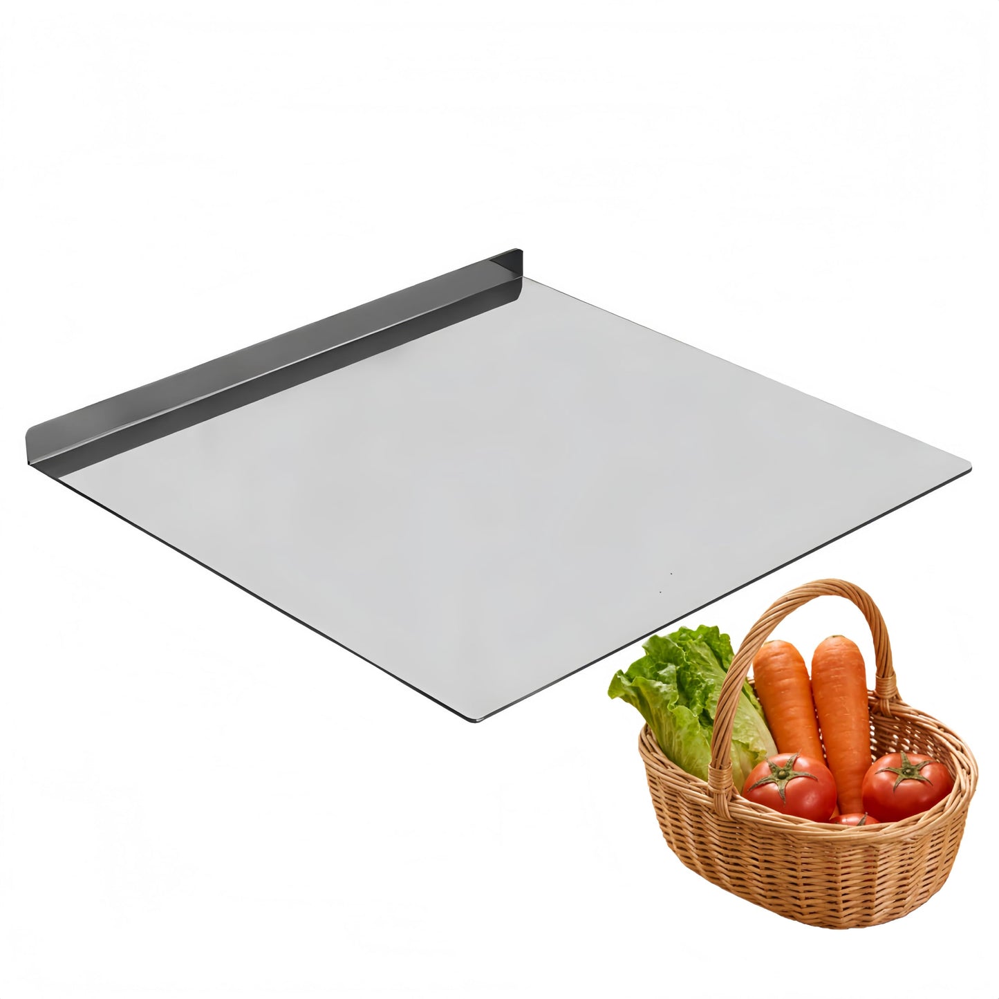 Large Stainless Steel Cutting Board,Suitable for Cutting Meat,Dicing,Vegetables,Fruits,Bread and Baking.ItIsConvenienttoClean,EasytoStoreandCan Be Washed in a Dishwasher (30 * 40)