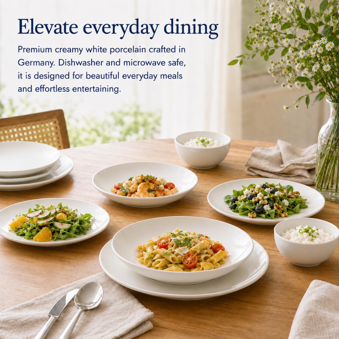 Villeroy & Boch Artesano Original 16 Piece Dinnerware Set, Creamy White