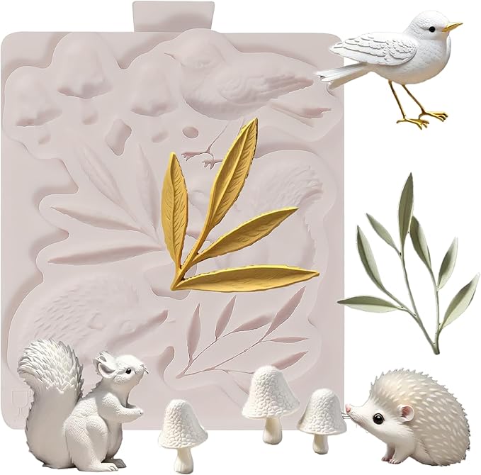 IKOJING 1 Pcs 3D Embossed Flower Fondant Mold, Exquisite Butterfly Lily Chocolate Silicone Molds, for Birthday Cake Decoration, Wedding Dessert Table, Candy, Keychain, Resin Crafts