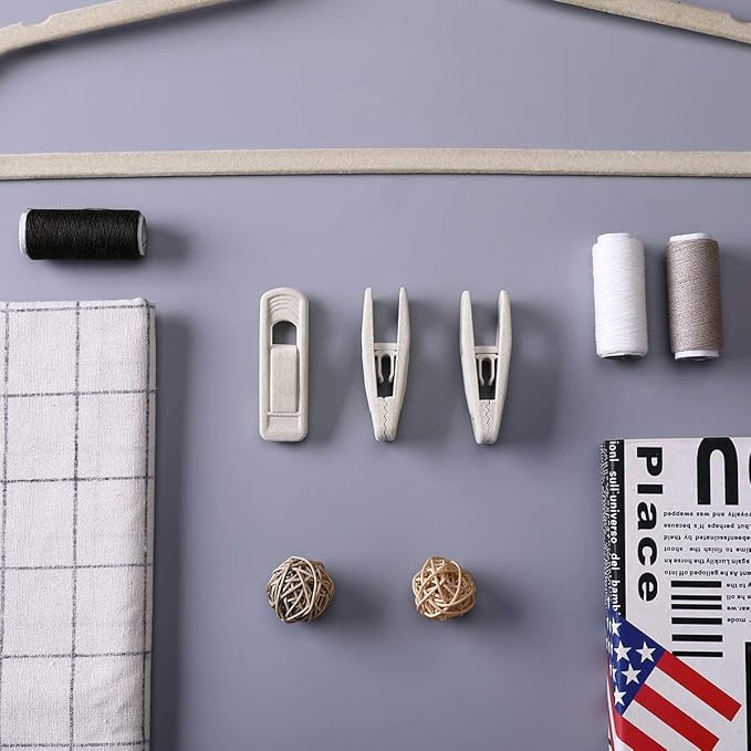 Trgowaul Velvet Hangers Clips, Pants Hangers Velvet Clips, Strong Finger Clips Perfect for Thin Velvet Hangers