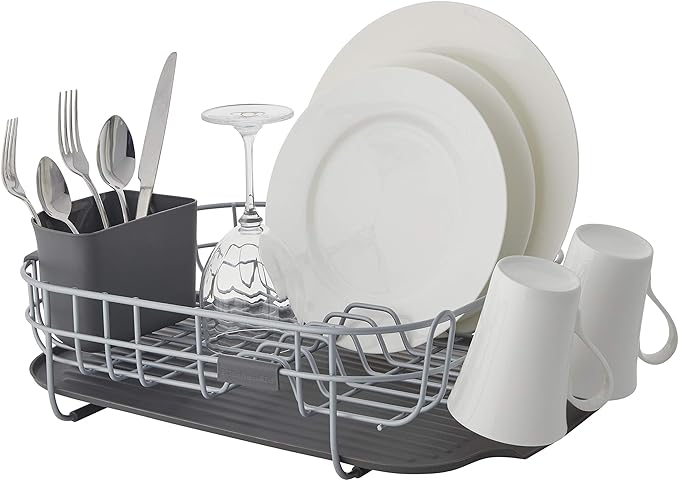 KitchenAid Low Profile Carbon Steel Dishrack, one size, Charcoal