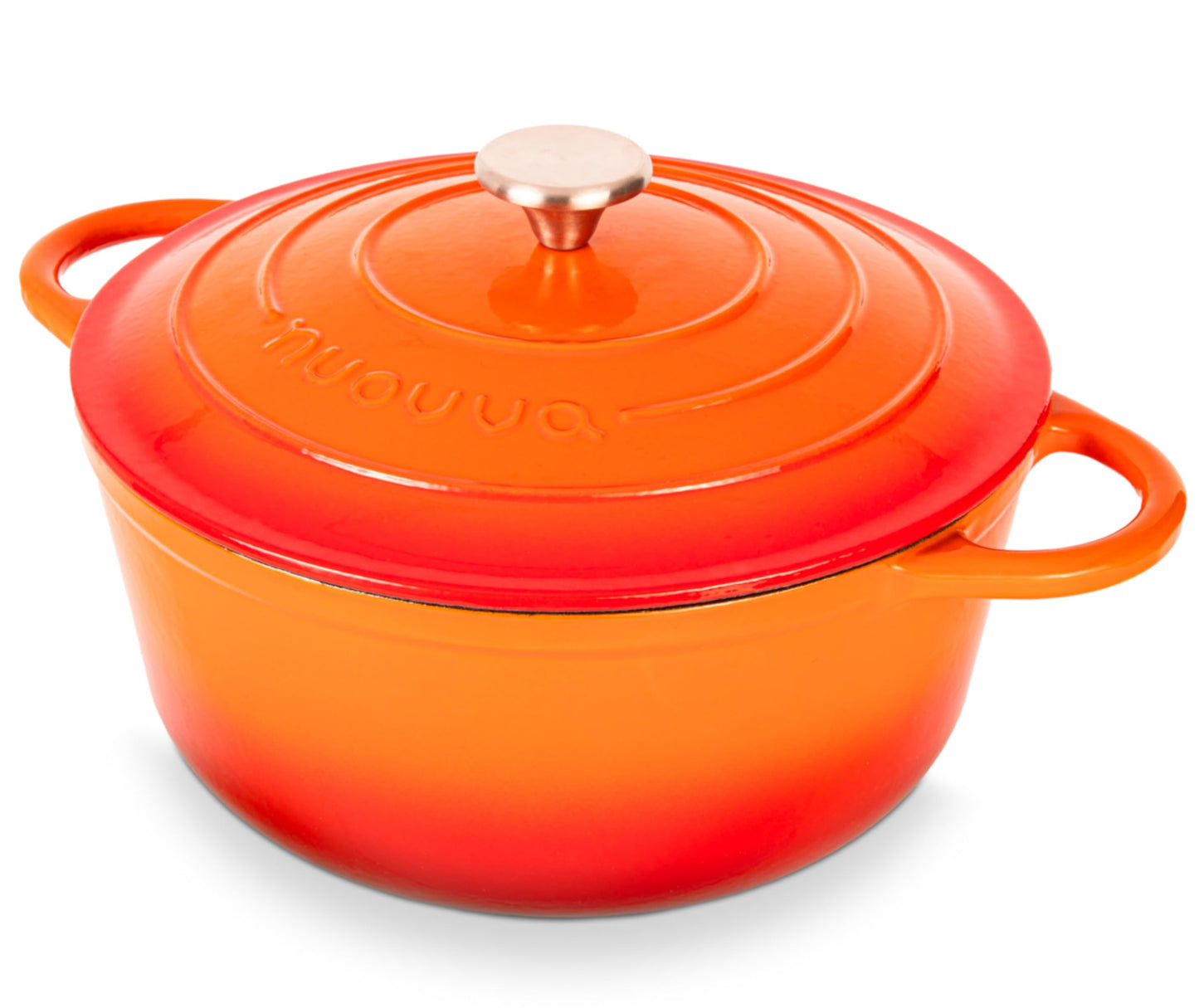 Nuovva Enamelled Cast Iron Dutch Oven Pot with Lid – 6.4 Quart Non Stick Casserole Pot – Heavy Duty & Oven Safe up to 500° F for Bread Baking, Braising, Stews, Roasting – 28cm Black