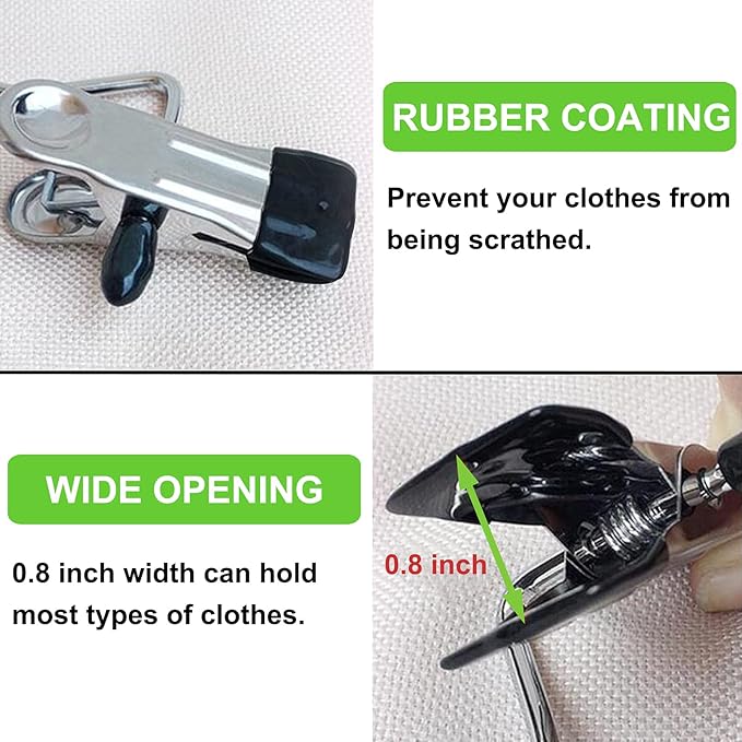 Laundry Hooks Hanging Clips Clothes Pins Closet Hanger Organizer Clamps Socks Towel Clips Heavy Duty Clothespins Bulk Hanger Clips for Closet Travel Pants Socks Handbags, 40 Pack
