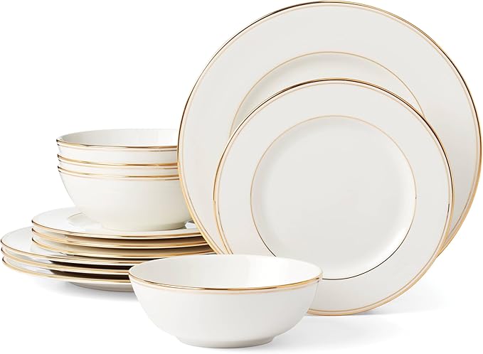Lenox Federal Gold Bone China 3-Piece Dinnerware Set for 1