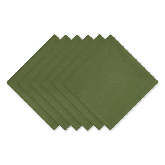 DII Solid Pastel Napkin Set Cotton, Machine Washable, 20x20 Inch, Mushroom, 6 Count
