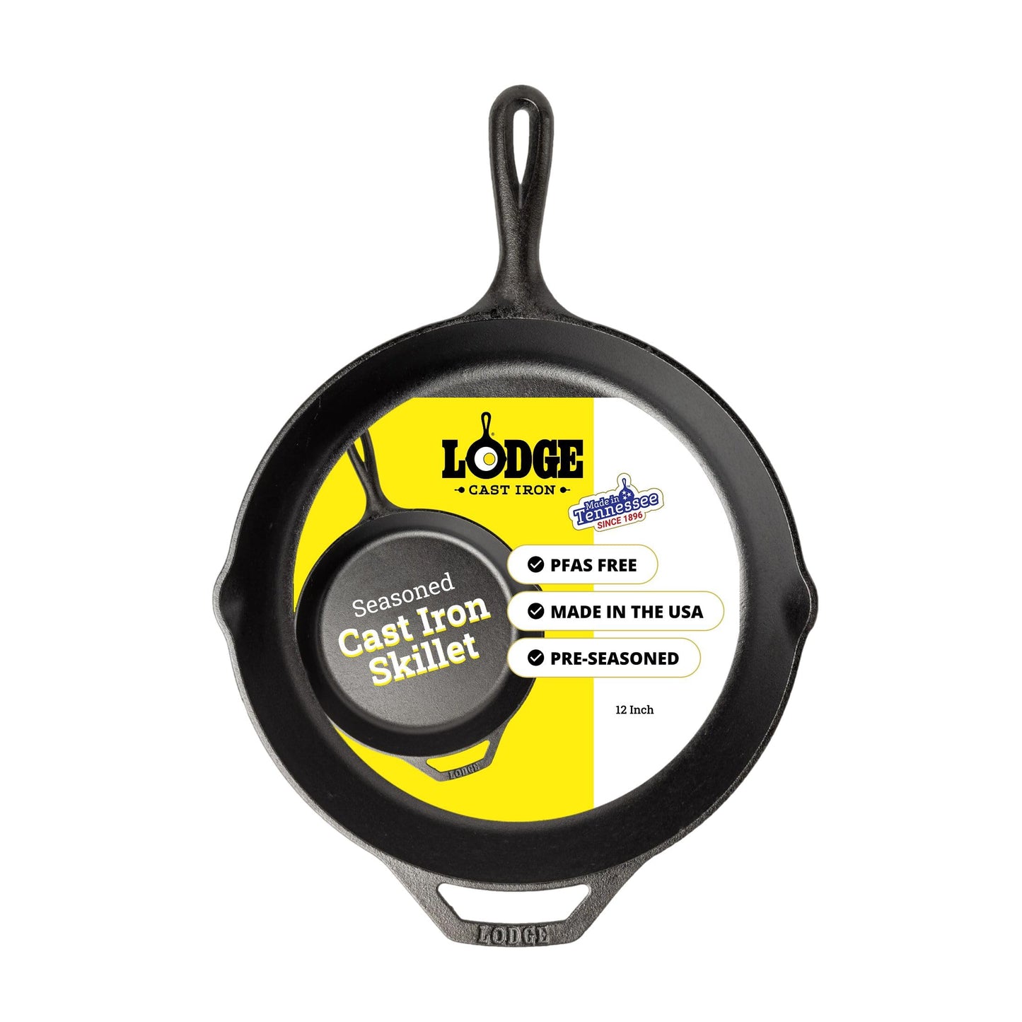 Lodge Pre-Seasoned Cast Iron Skillet, PFAS-Free, 13.25 Inches