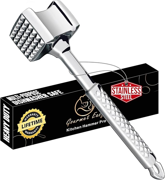 Gourmet Easy Meat Tenderizer Tool Love Heart Design, Lifetime Replacement