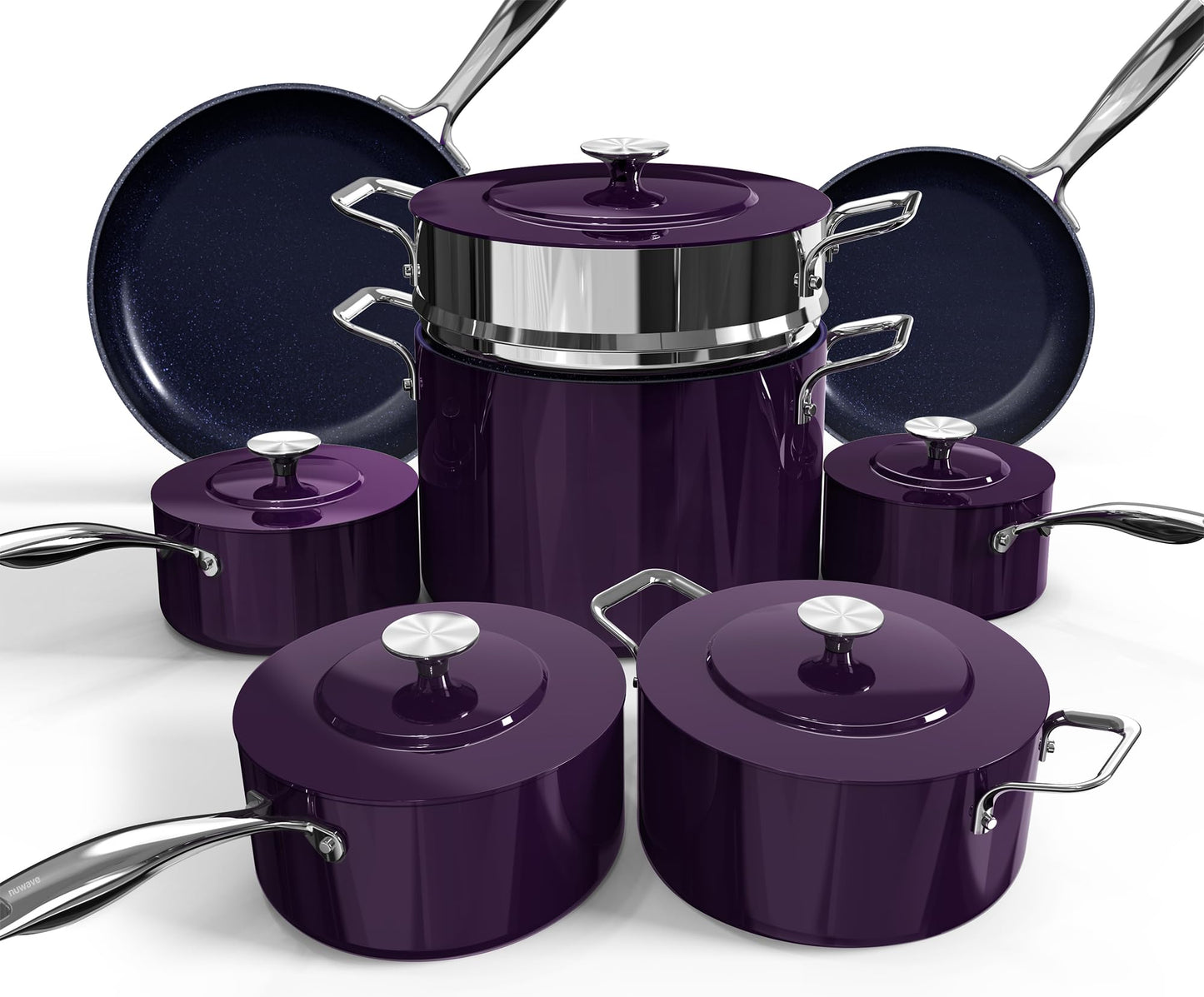 Nuwave Lux 13pc Forged Lightweight Nonstick Ceramic Cookware Set, PFAS-Free