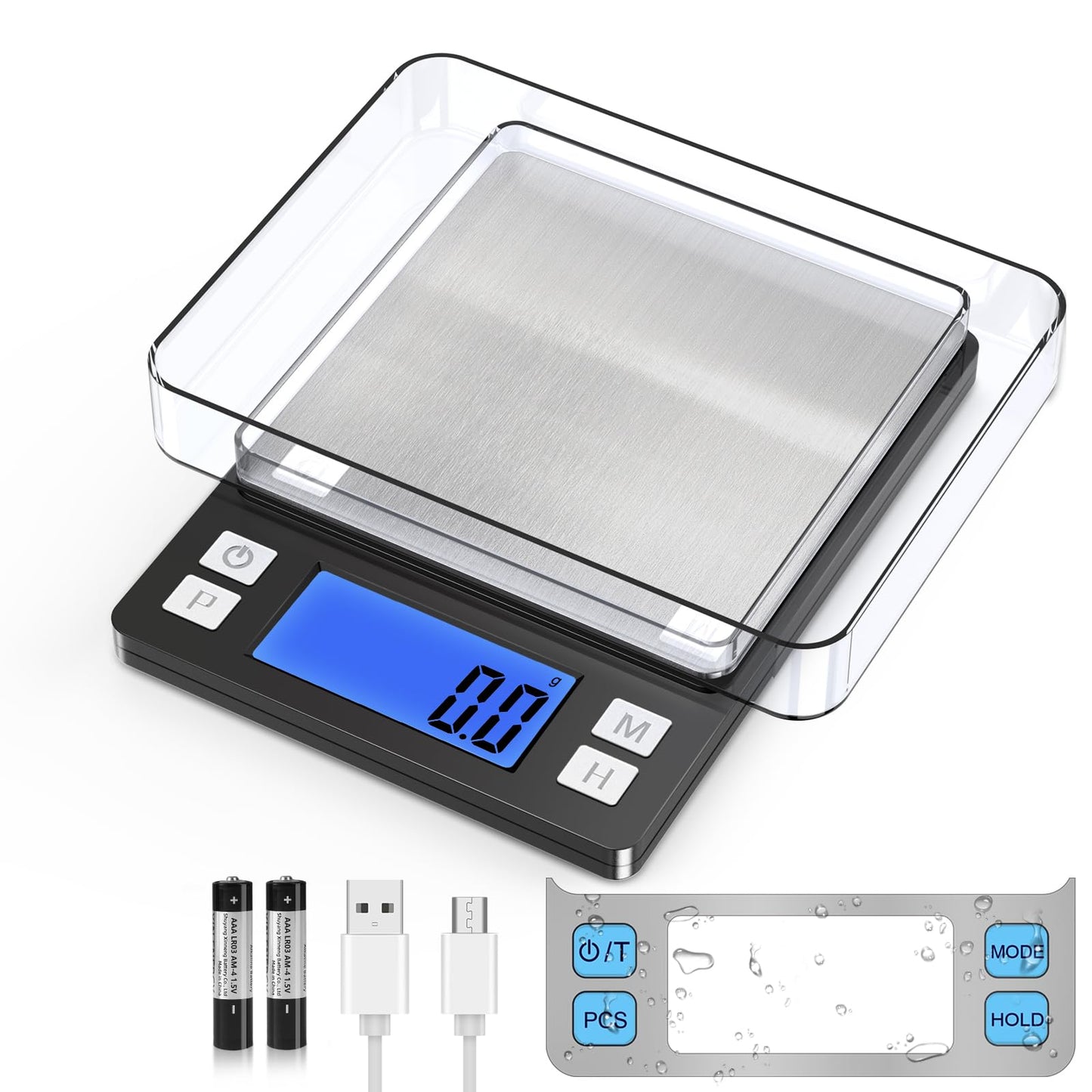 BOMATA 0.01g Small Digital Gram Scale, Upgraded 1kg Jewelry Scale