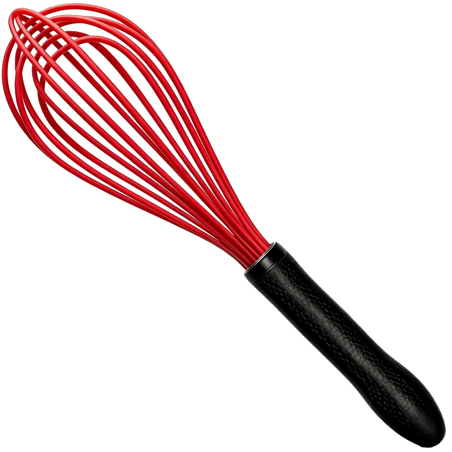TEEVEA Silicone Whisk 11 Inch, Non-Slip Handle Heat Resistant Non-Scratch