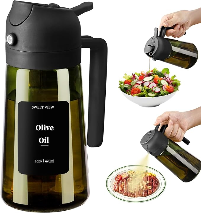 SWEET VIEW Olive Oil Dispenser and Oil Sprayer