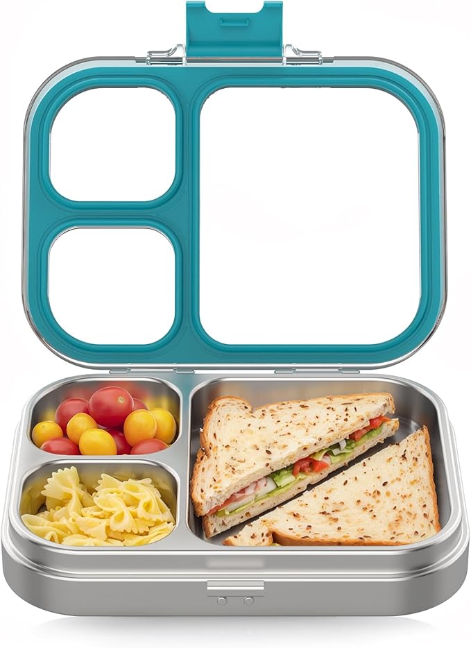 HOMEKOL Stainless Steel Bento Lunch Box, Grey, 3.3Cups