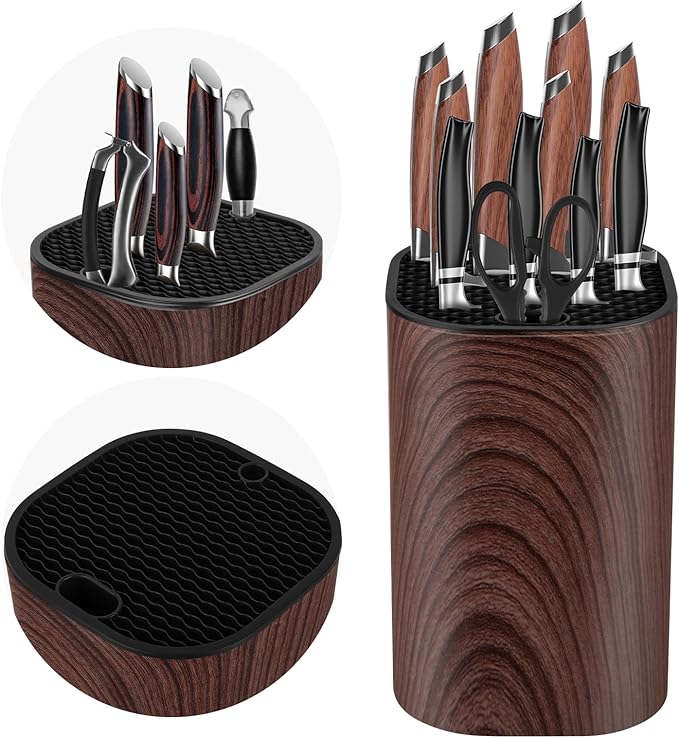 Ninonly Knife Block Without Knives 2 in 1 Detachable Kitchen Knife Holder