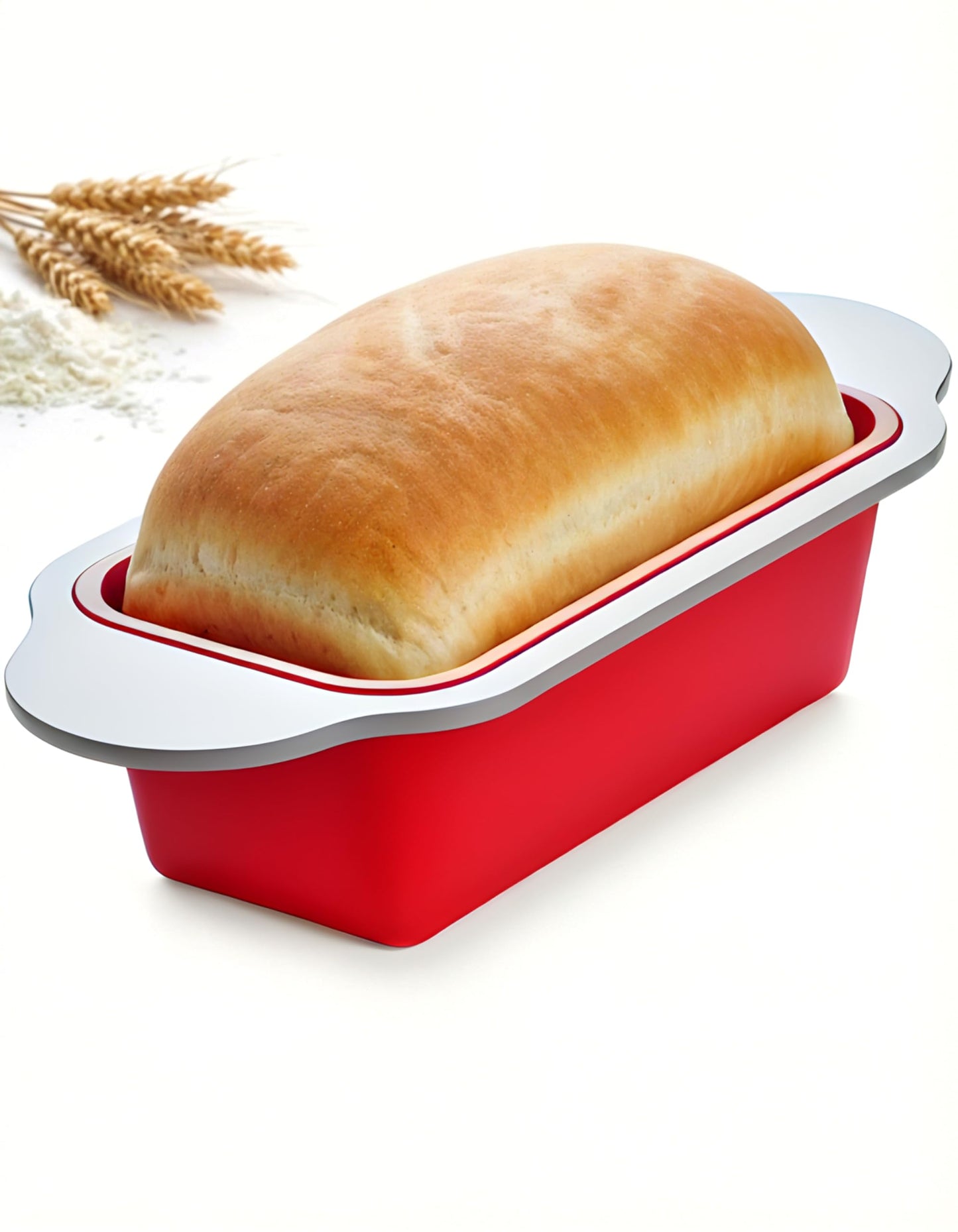 Boxiki Kitchen Silicone Baking Pans Set. 3 PCS Professional Non-Stick Baking Cake Pans Set includes Silicone Round Cake Pan, Square Cake Pan and Bread Loaf Pan.