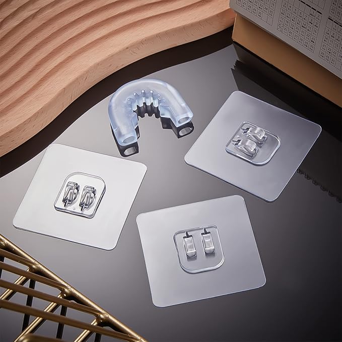 Tondiamo 6 Pieces Bathroom Shower Caddy Connectors Shower Caddie Easy to Attach with 3 Pieces Rubber Rings Bathroom Decor and Replacement (Adhesive Sticker Hooks)