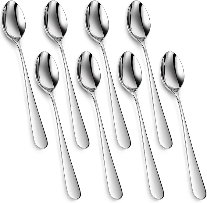 KEAWELL Premium Louise 4-Piece 9-Inch 18/10 Iced Tea Spoons (9 inch, 4)