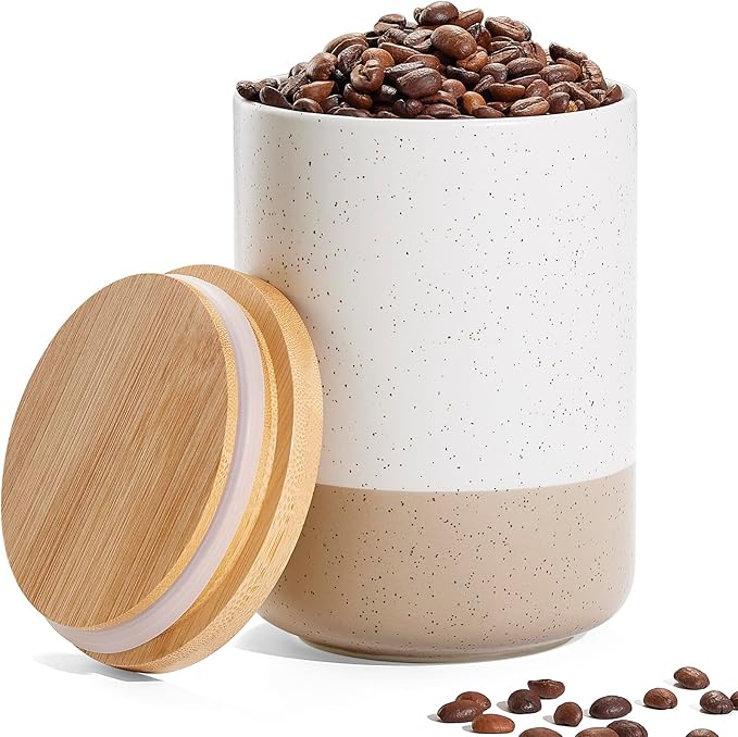 Kitchen Canister for Counter, Ceramic Food Storage Containers with Lids