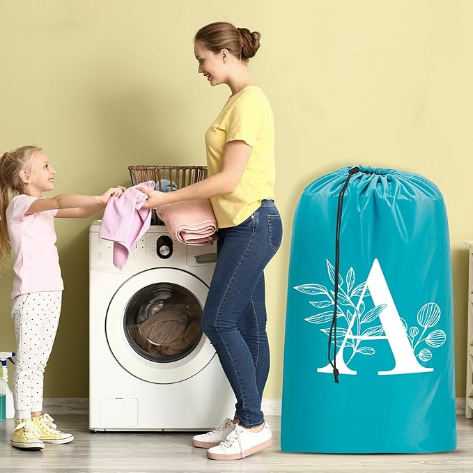 Sylfairy 2 Pack Extra Large Travel Laundry Bag, Dirty Clothes Organizer with Drawstring,Heavy Duty Travel Laundry Bags